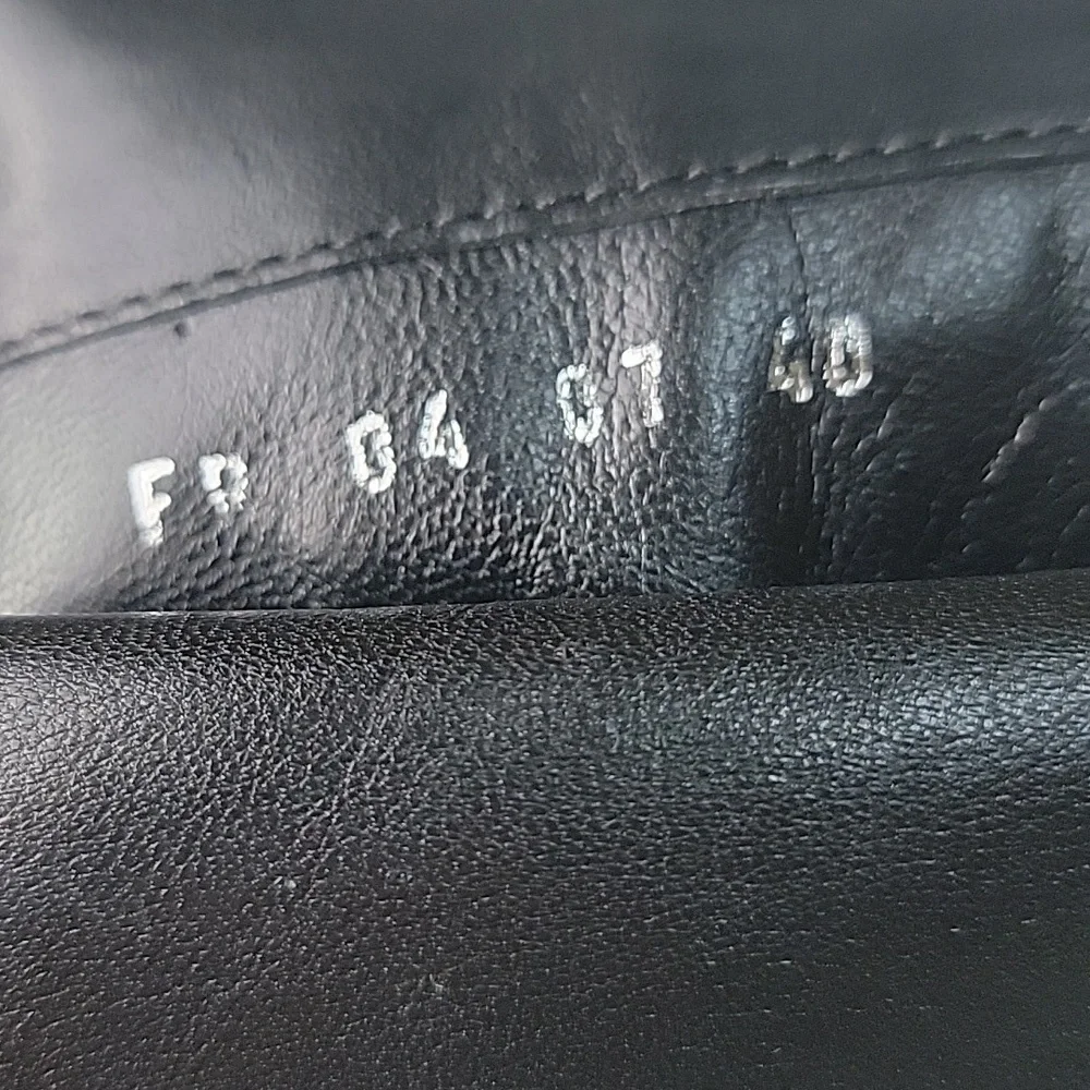 DIOR Agneaua Over The Knee Black Leather Designer Biker VTG Riding Flat Boots 40